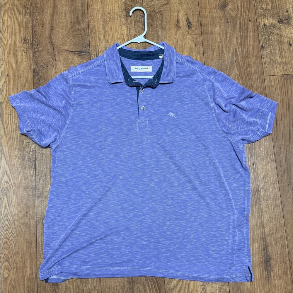 Tommy Bahama Purple Heather Polo Shirt Men’s XXL Short Sleeve